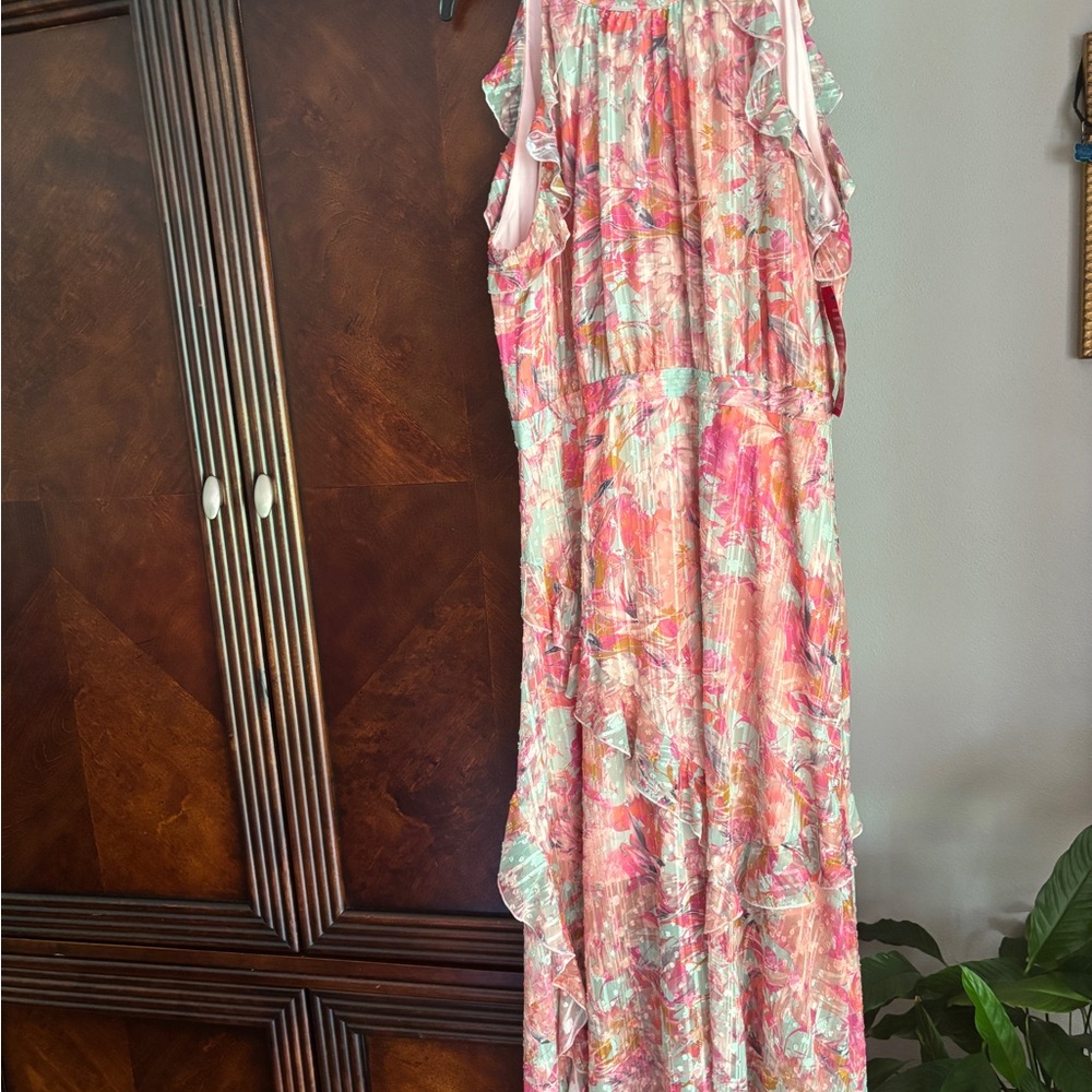 Floral Pink Maxi Dress